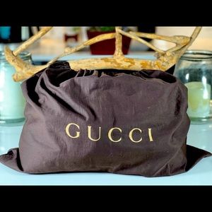 Black Gucci Tote shoulder/tote canvas and leather bag w/gray/blk straps.